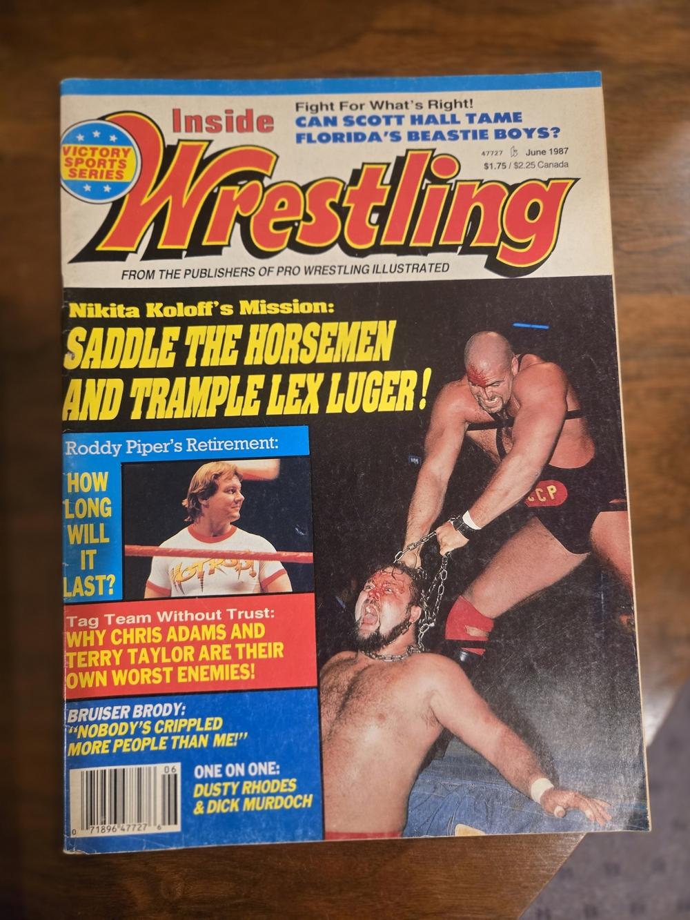 WWE Vintage Wrestling Magazine Cover - Red, Yellow, Blue, Black